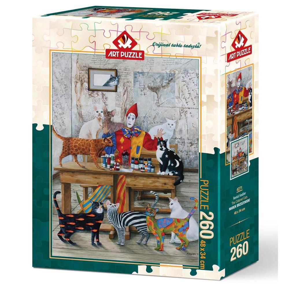 Heidi Oyuncak Art Puzzle Renkli Kediler 260 Parça Puzzle 4271