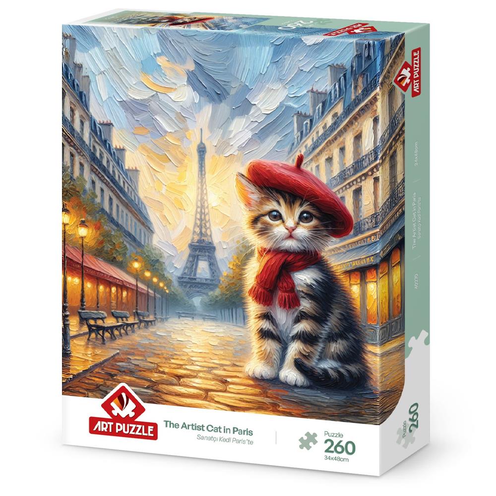 Heidi Oyuncak Art Puzzle Sanatçı Kedi Paris'te 260 Parça Puzzle 40270