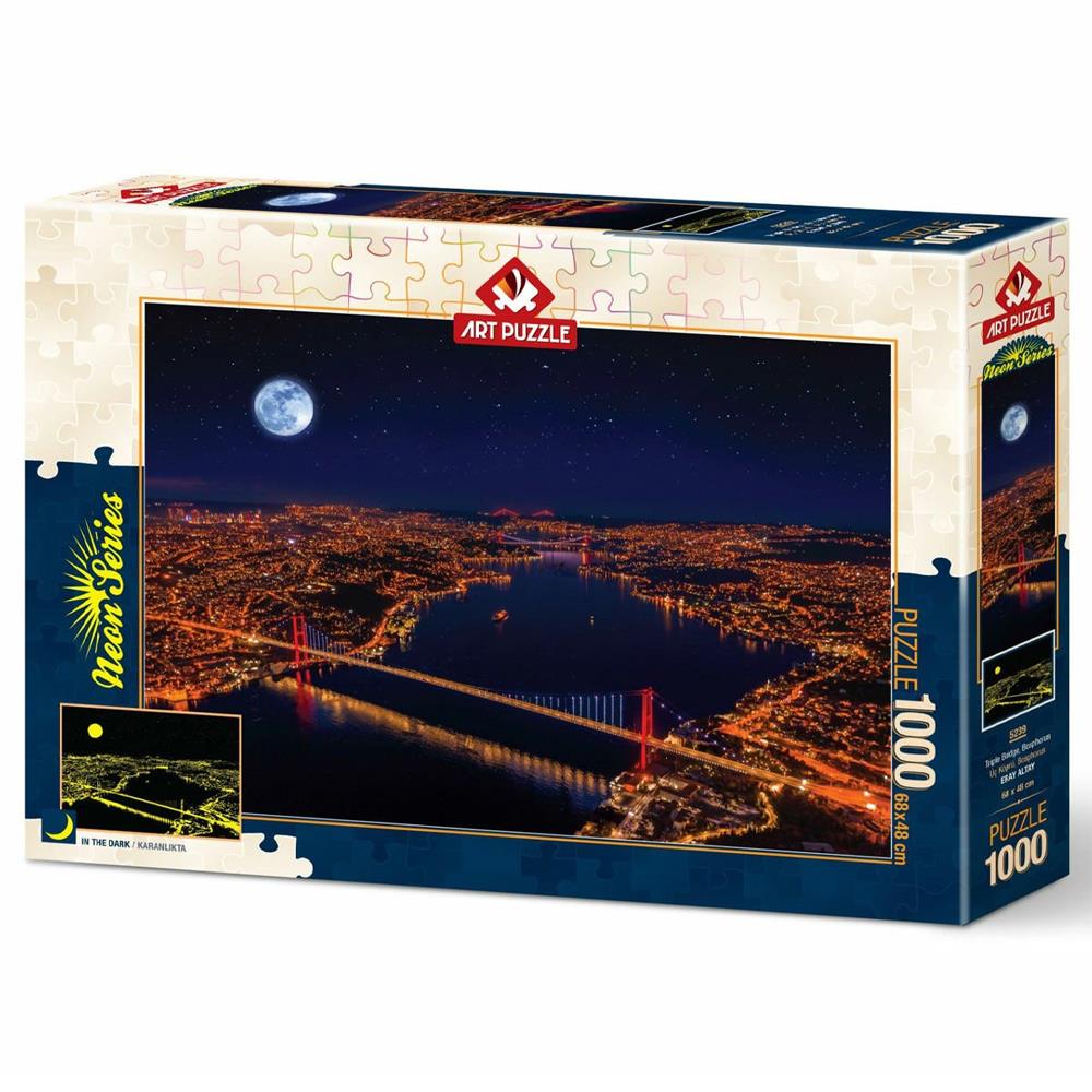 Heidi Oyuncak Art Puzzle Üç Köprü 1000 Parça Neon 5239