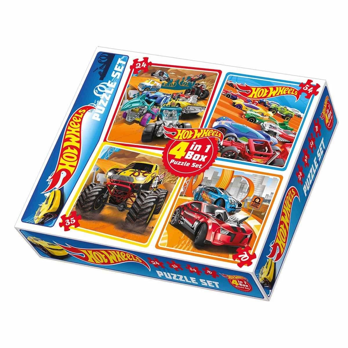 Hot Wheels 4In1 Puzzle Seti 24 + 35 + 54 + 70 Parça