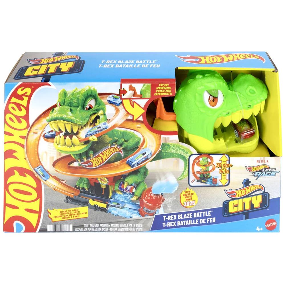 Hot Wheels T-rex Ve İtfaiye İstasyonu Oyun Seti JBM73
