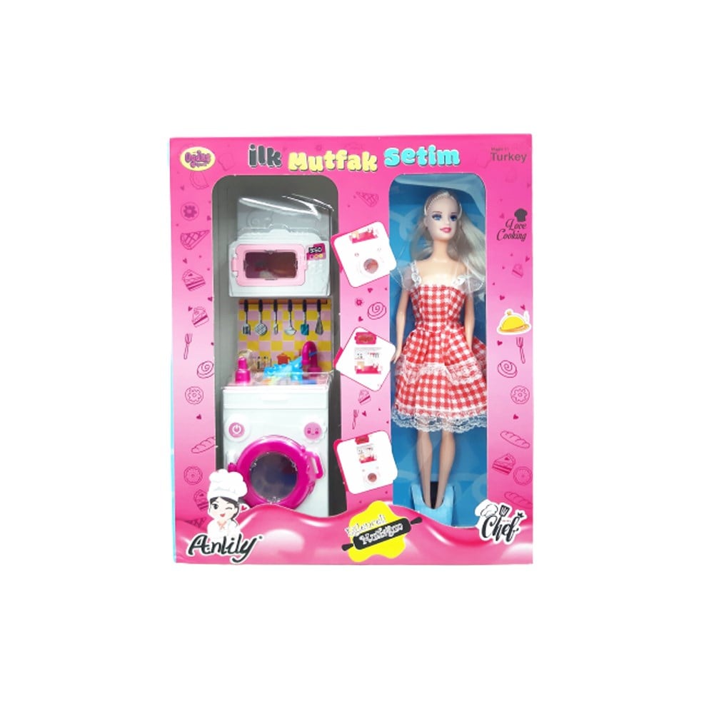 İlk Mutfak Setim Çamaşır Makinasi Bebekli OYD-02366