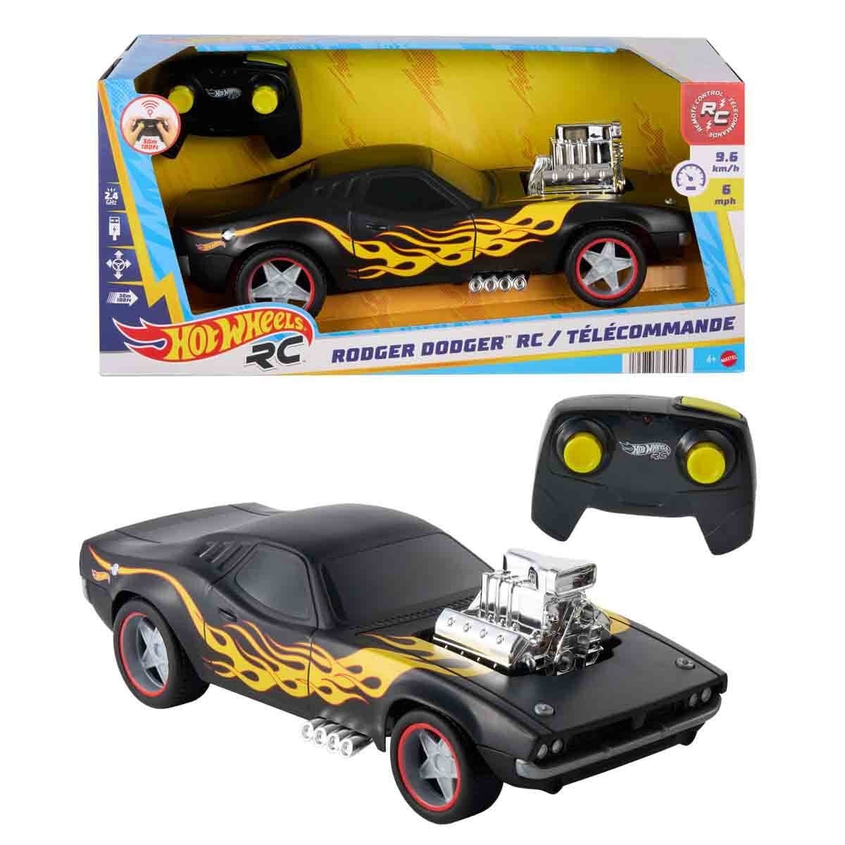 JNB89 HOT WHEELS UZAKTAN KUMANDALI 1:16 SIYAH RODGER DODGER