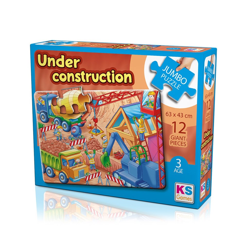 JP 31004 UNDER CONSTRUCTION JUMBO PUZZLE 12 PRC