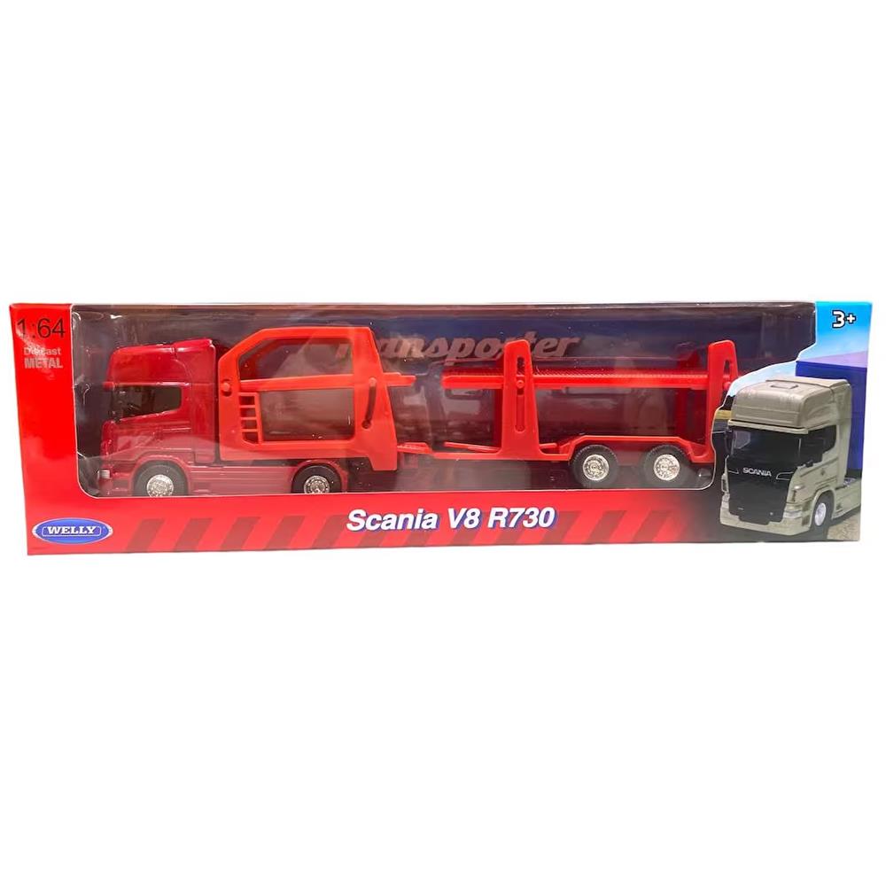 Karsan Oyuncak Welly 1:64 Scanıa R730 Car Carrıer 68023SS