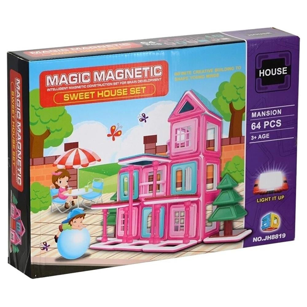 Kızılkaya Oyuncak Manyetik Lego 64 Parça Ev KZL-JH8819