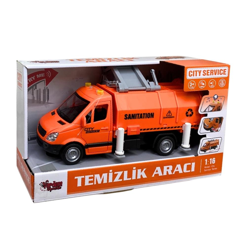 Kızılkaya Oyuncak Sürtmeli Işıklı Sesli Temizlik Aracı VAR-WY592A/WY592B 1:16