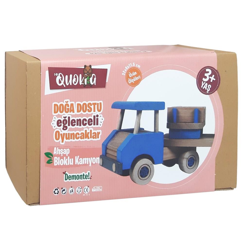 Kolat Oyuncak Quokka Sarı Ahşap Bloklu Kamyon MR0064