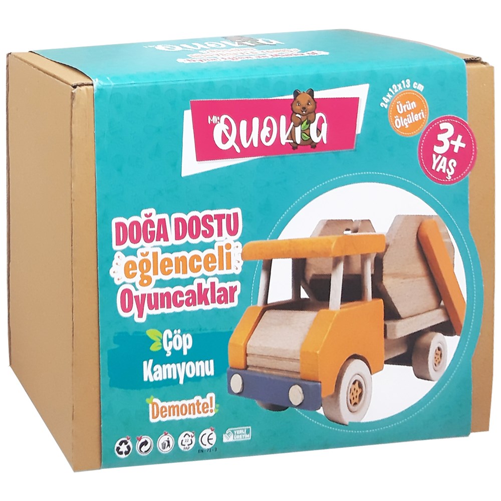 Kolat Oyuncak Quokka Sarı Çöp Kamyonu MR0006