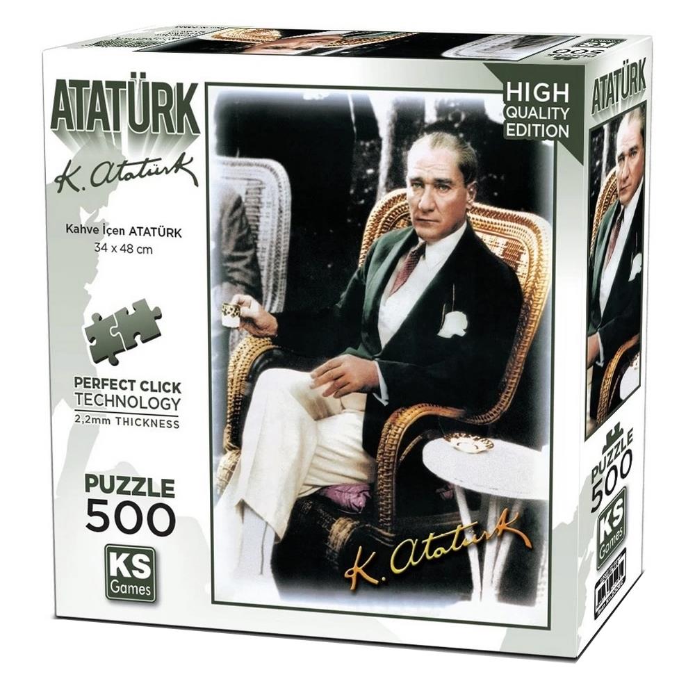 Ks Games Kahve İçen Atatürk Puzzle 500 Parça 20060