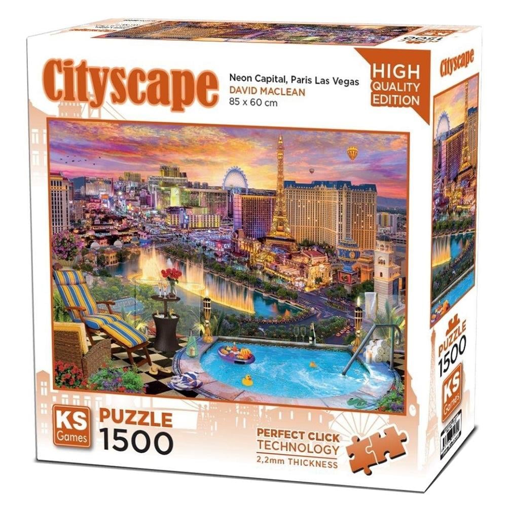 Ks Games Neon Capital Paris Las Vegas Puzzle 1500 Parça 22038