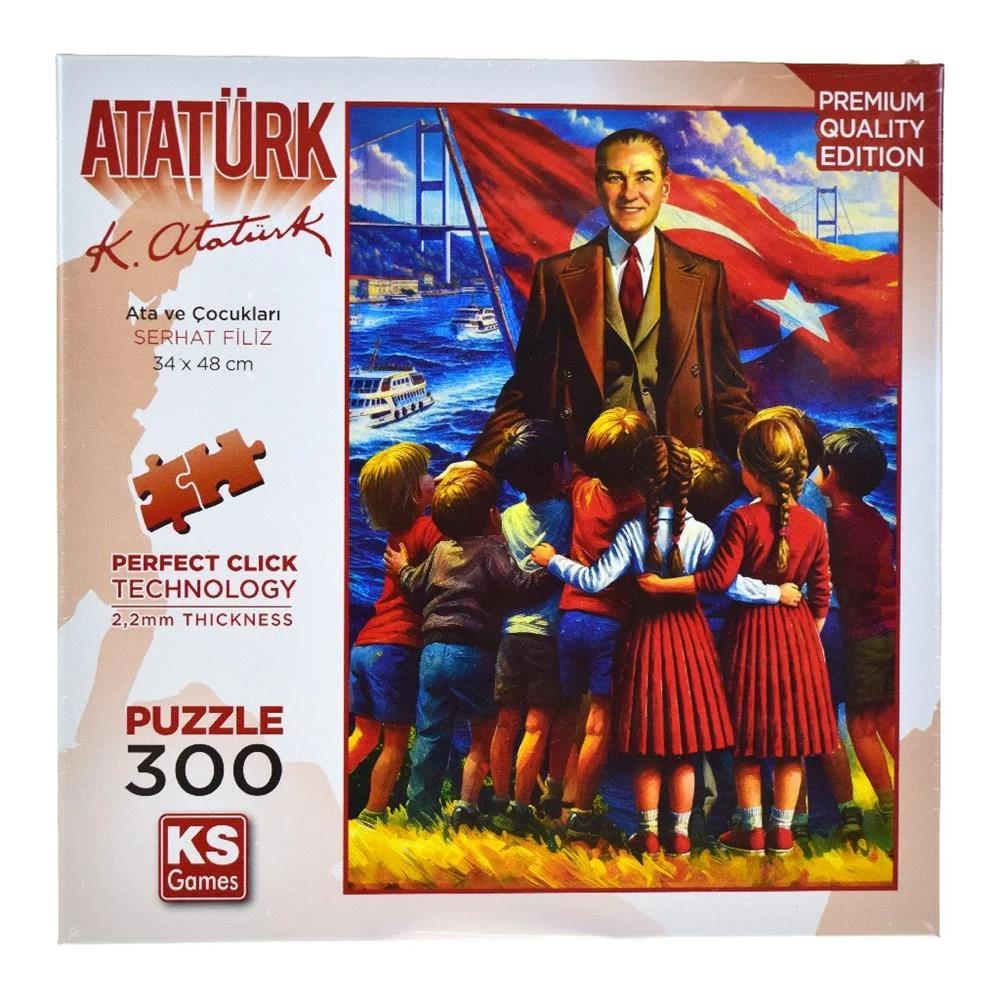 Ks Games Puzzle 300 Parça Ata ve Çocuklar 19254