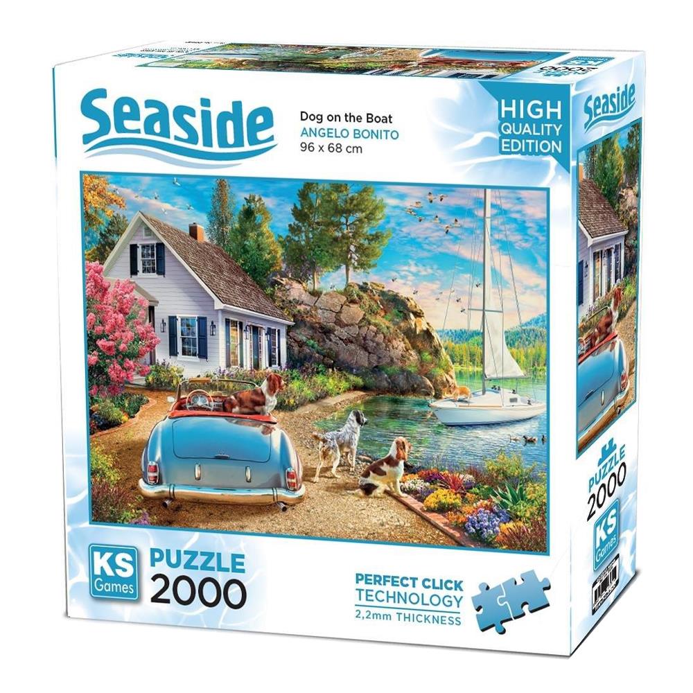Ks Games Puzzle Yetişkin 2000 Parça Dog On The Boat 22537