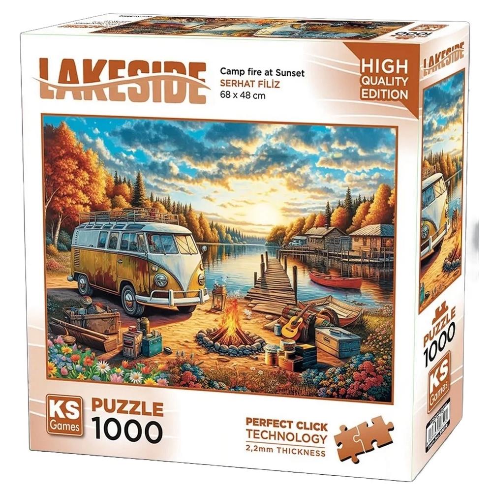 Ks Games Vosvos Camp Fire At Sunset Puzzle 1000 Parça 20810
