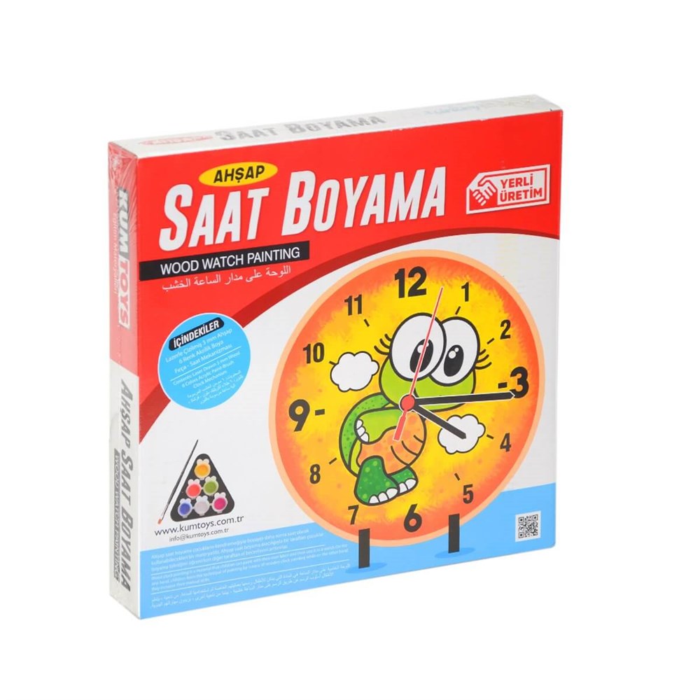 KUMTOYS AHSAP SAAT BOYAMA
