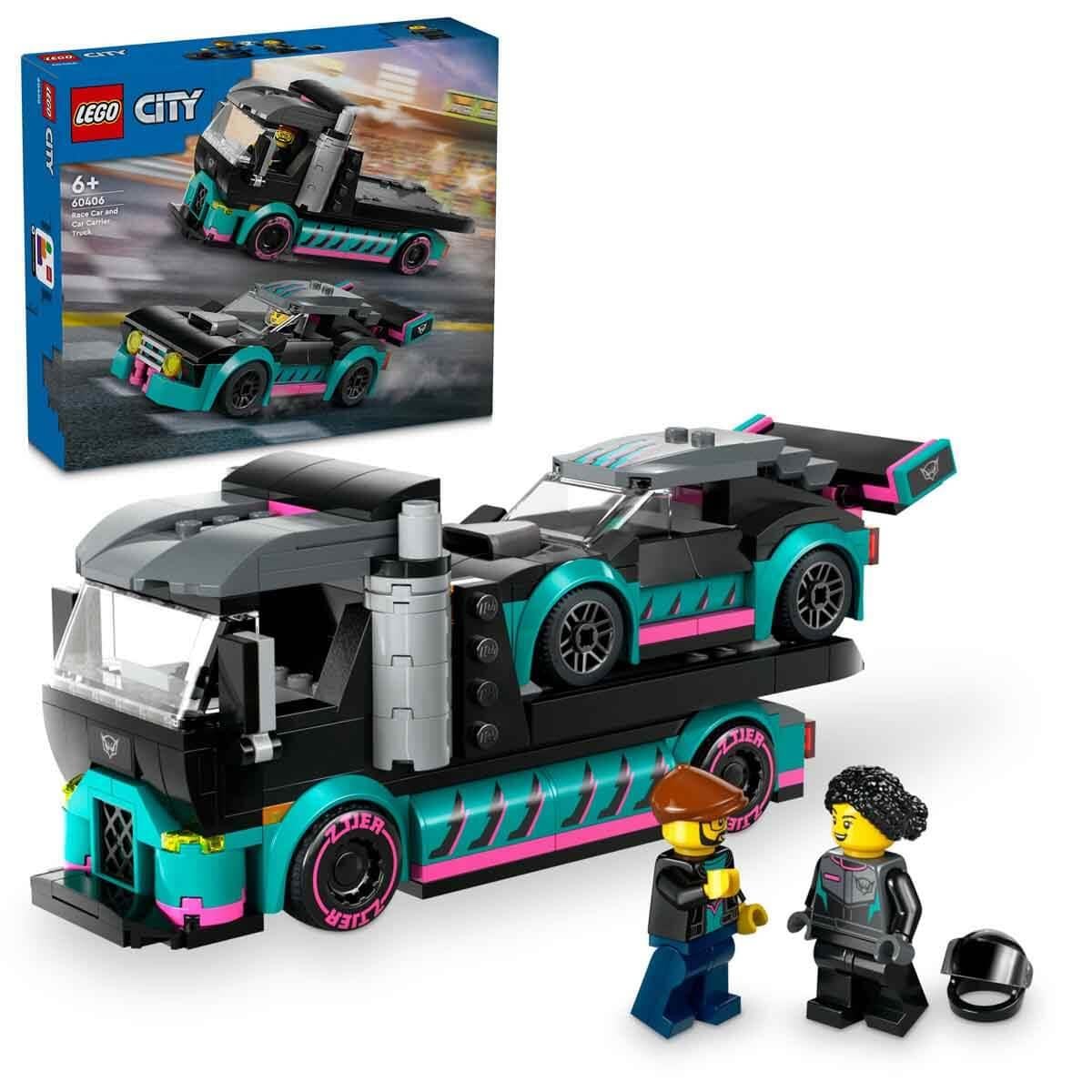Lego City Yarış Arabası ve Araba Taşıyıcı Kamyon 60406