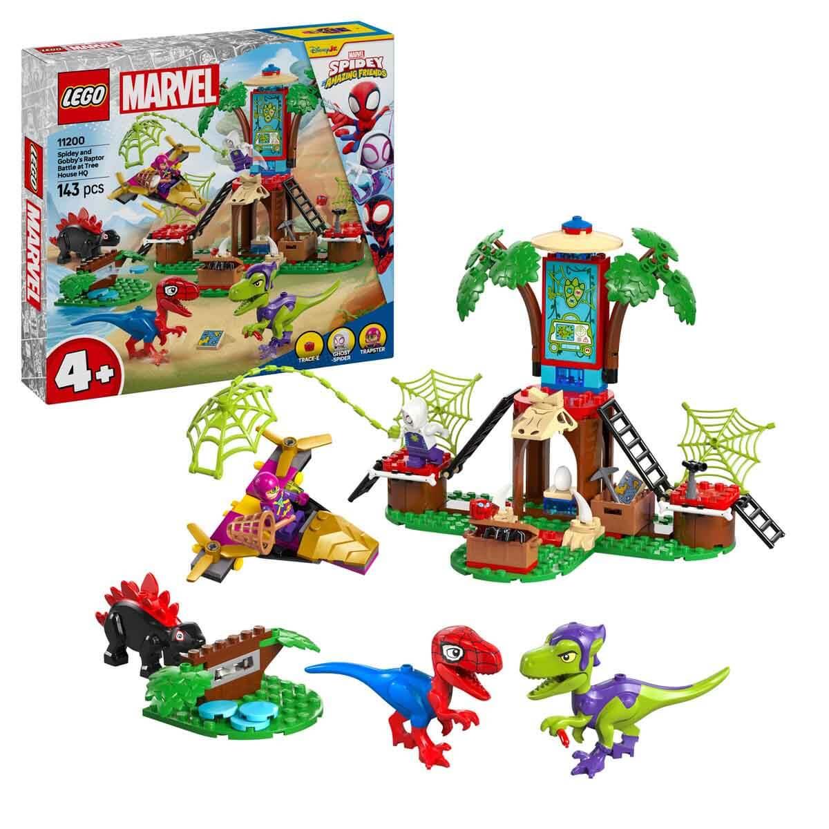 Lego Marvel Spidey ve İnanılmaz Arkadaşları Ağaç Ev Karargahında Spidey ve Gobby'nin Raptor Savaşı 11200 143 Parça