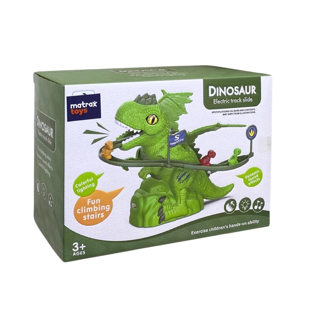 Matrax Oyuncak Pilli Kaydırak Dinazor Müzikli
