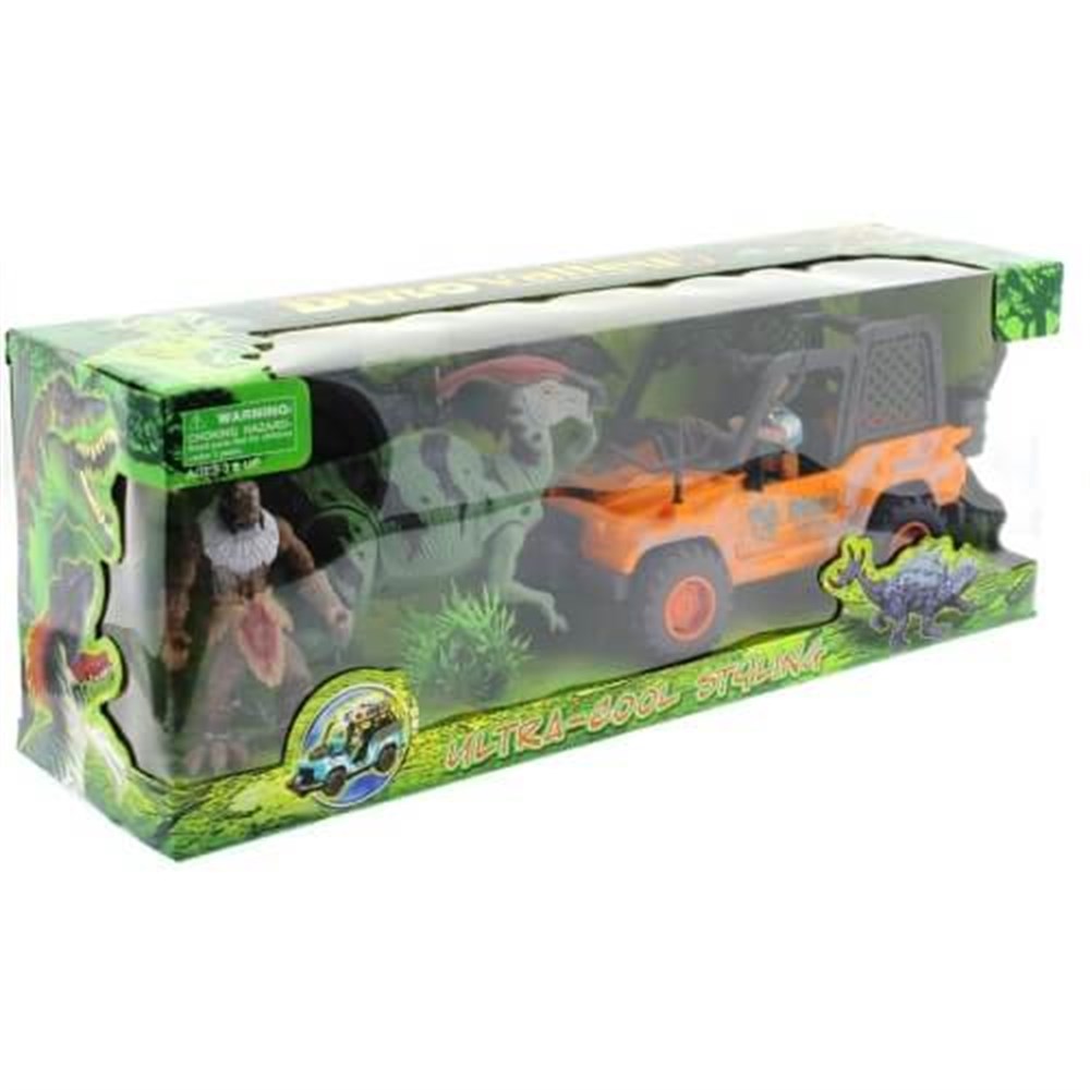 Mega Oyuncak Dinozor Avcısı Jeepli Oyun Seti 12458