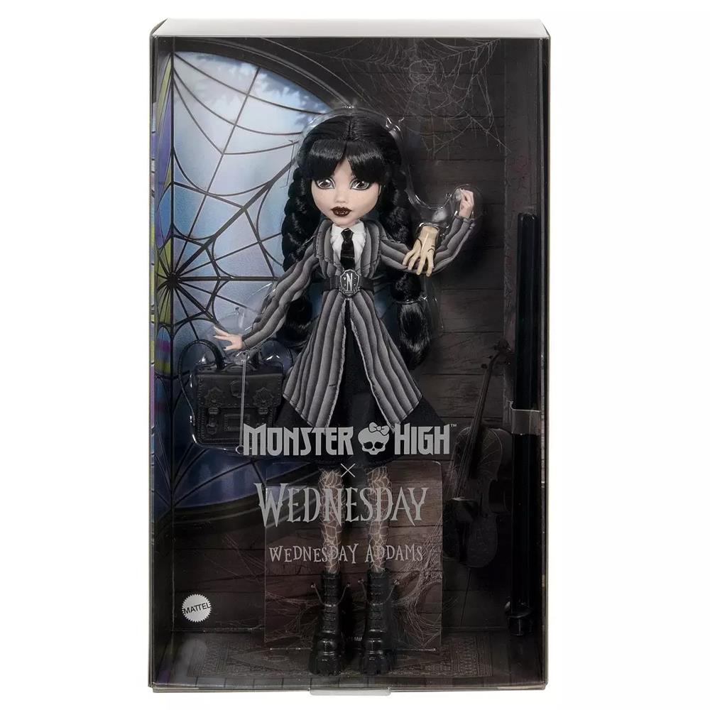 Monster High Wednesday Addams Okul Üniformalı Bebek HXJ04