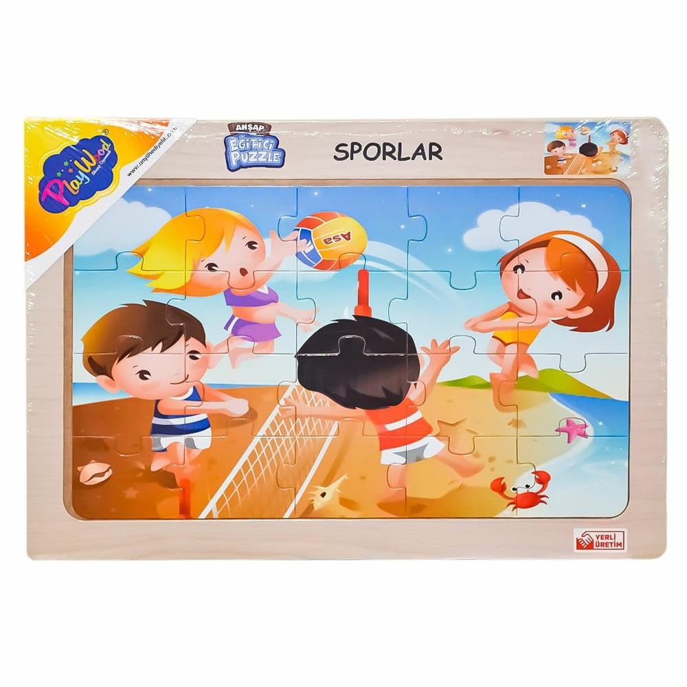Onyıl Oyuncak Ahşap Eğitici Puzzle Sporlar ONY-85/86/87/88
