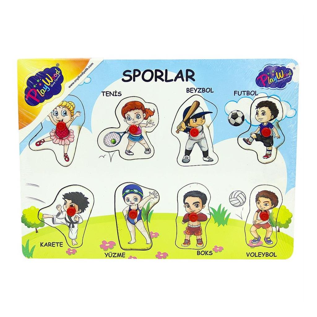 Onyıl Oyuncak Ahşap Tutmalı Sporlar Yapboz ONY-143/144