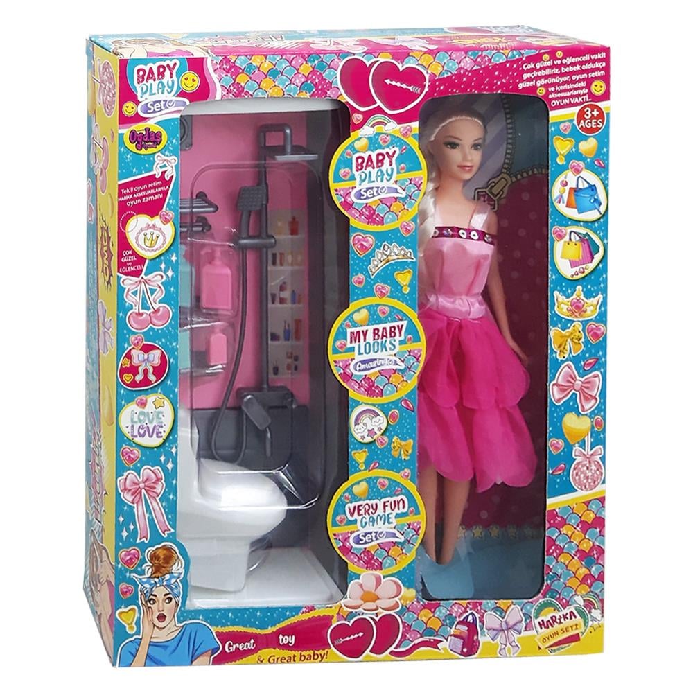 Oydaş Oyuncak Klozetli Banyo Bebekli OYD-02387