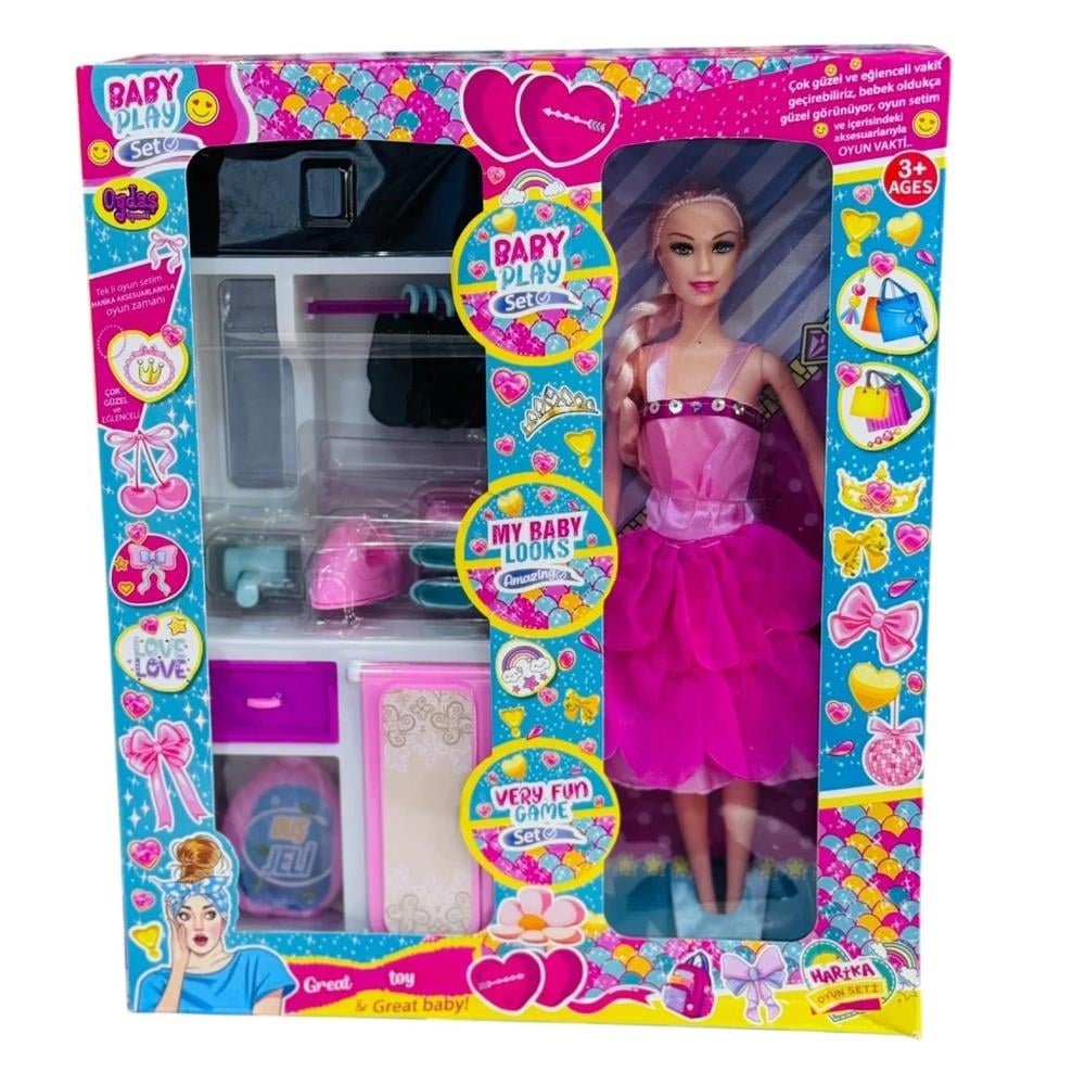 Oydaş Oyuncak Ütü Masalı Dolap Bebekli OYD-02389