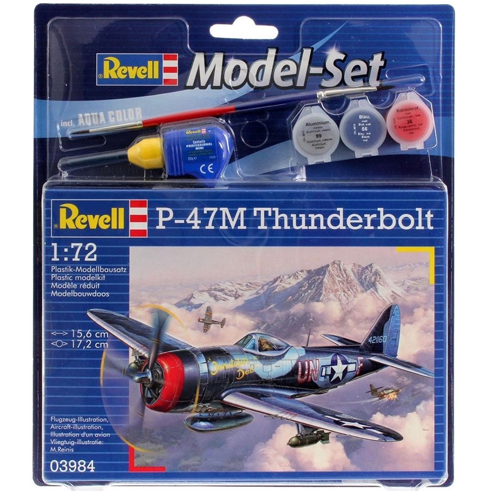 P-47 Thunderbolt Model Uçak Seti 63984 1:72 16 Cm