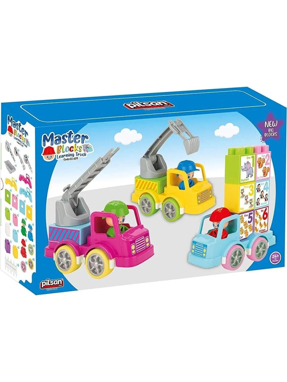 Pilsan Oyuncak Master Bloklar Eğitici Kamyon 03609