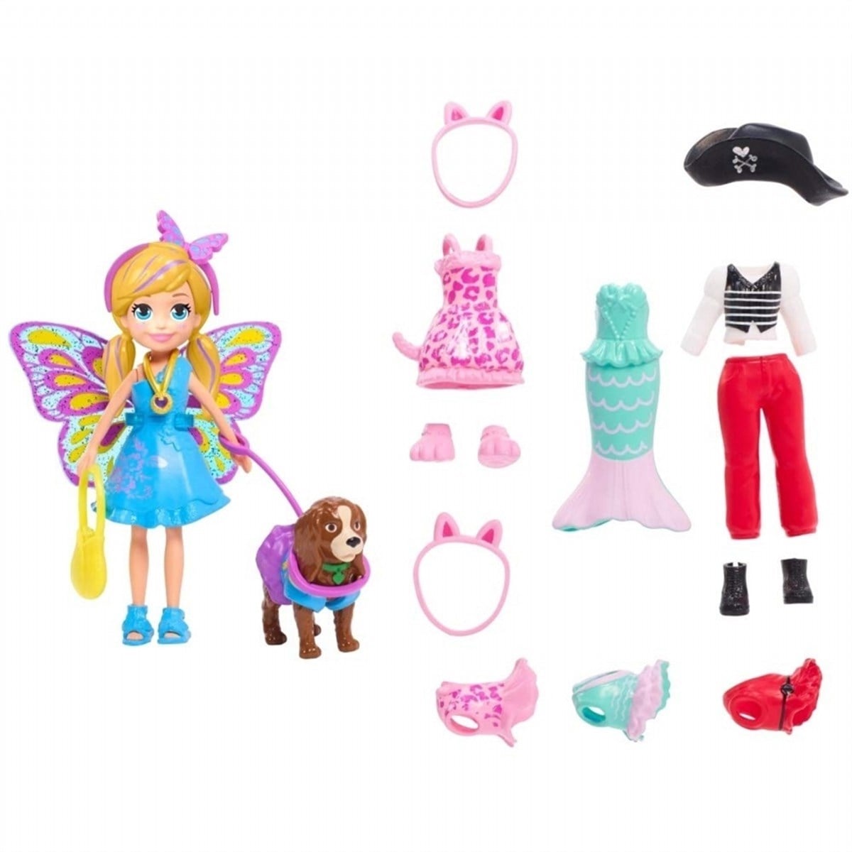 Polly Pocket ve Hayvan Dostu Kostüm Giyiyor Oyun Seti