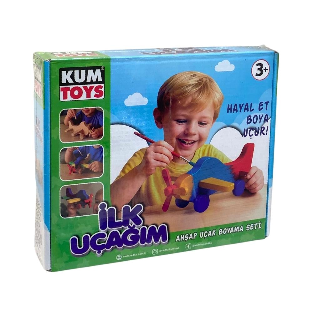 Redka Oyuncak Kumtoys İlk Uçağım Ahşap Boyama Seti KM5869