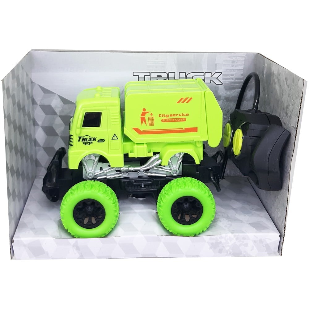 Şarjlı Full Fonksiyonlu Canavar Çöp Kamyonu 13 Cm 1:22 USB 588-24A