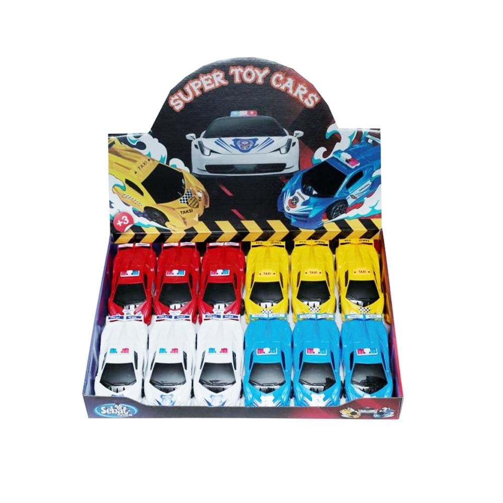 Sebat Oyuncak Sürtmeli Sevimli Arabalar 12 Li SB 2047