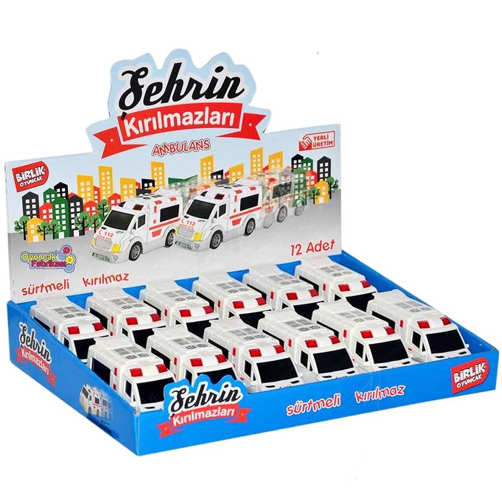 Şehrin Kırılmazları Sürtmeli Ambulans 12 Cm URT004-01