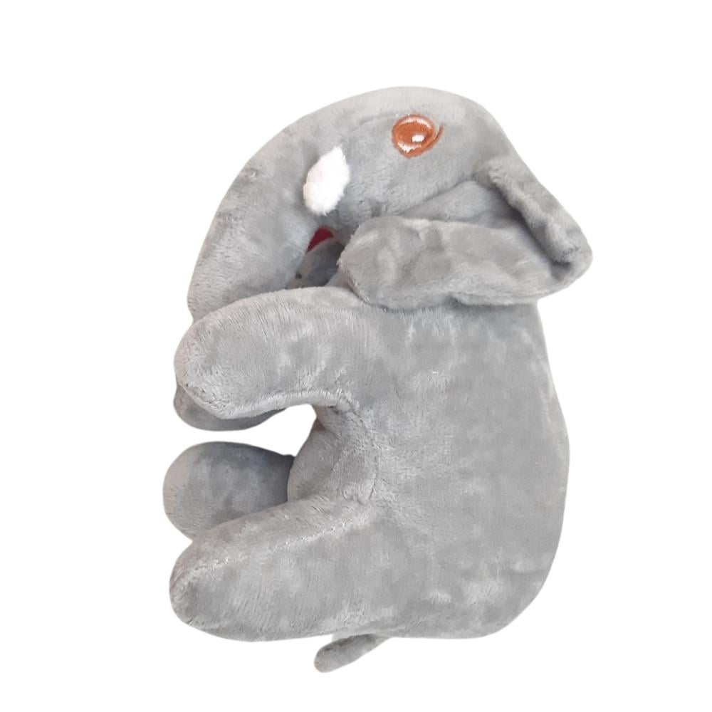 Selay Oyuncak Peluş Fil 15 Cm Gri Pembe 1445