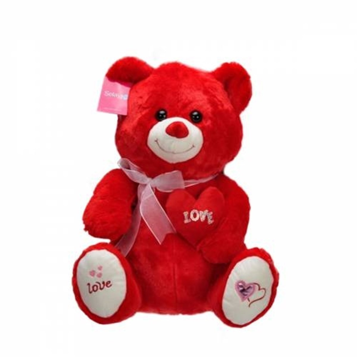 Selay Peluş Kalpli Ayıcık Sevgiliye Hediye Oyuncak Ayı 46 Cm