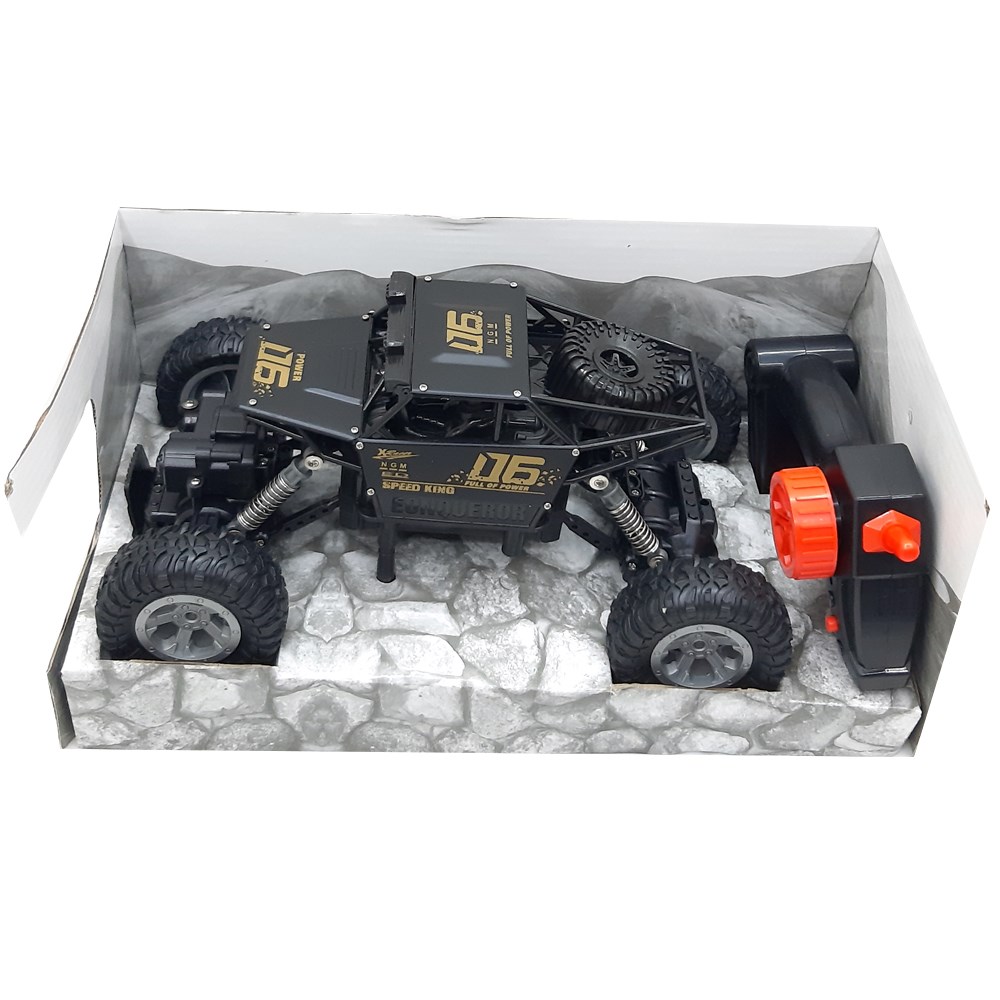 Siyah Işıklı Off Road Şarjlı Uzaktan Kumandalı Jeep 30 Cm FD160A