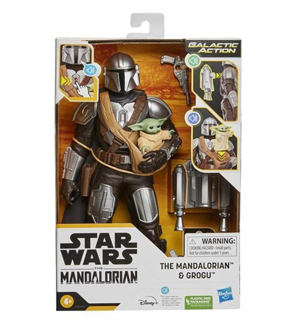 Star Wars Mandalorian Ve Grogu Figür 30 Cm Sesli F5194