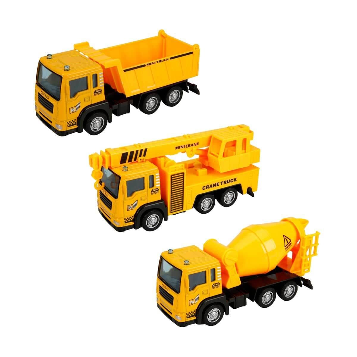 Sunman Oyuncak 1:55 Maxx Wheels Çek Bırak 3'lü İnşaat Araçları 01002375