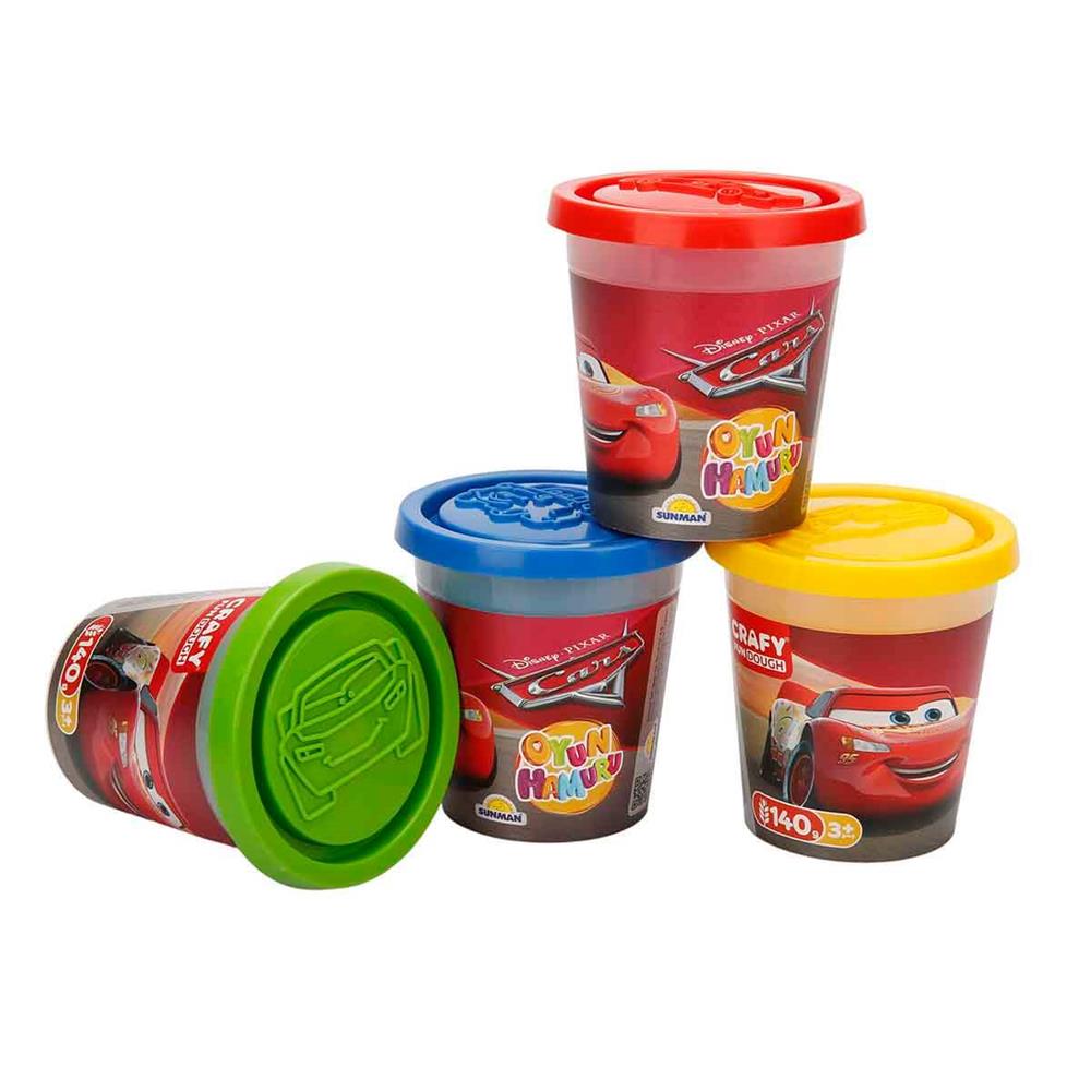Sunman Oyuncak Crafy Cars 4'lü Oyun Hamuru 560 g 00001872 SUN-SABC-CRF