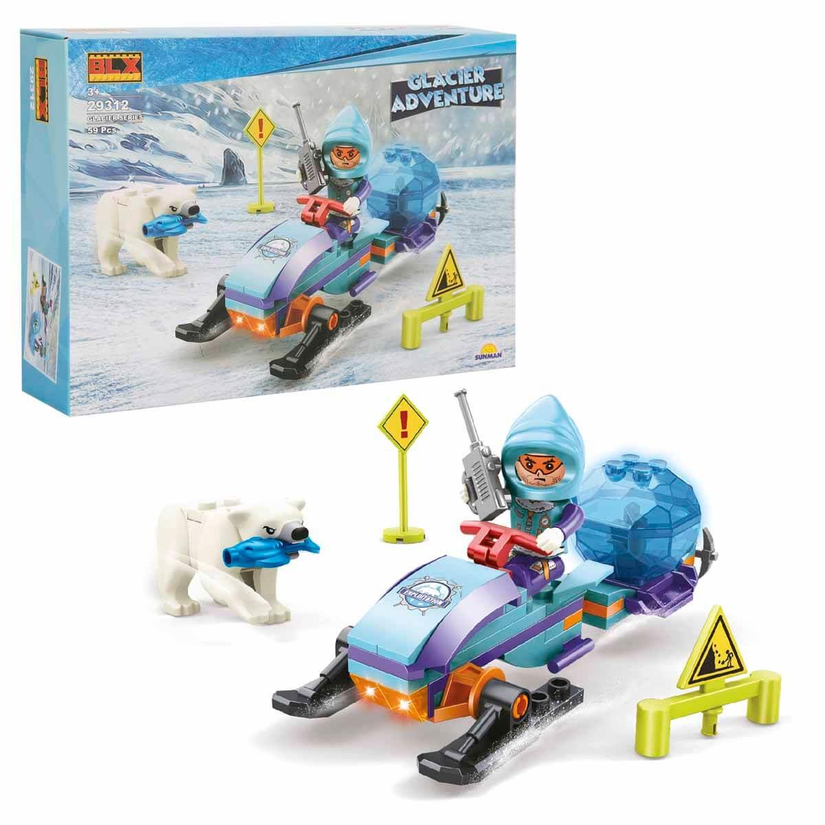 Sunman Oyuncak Glacier Kar Motosikleti ve Kutup Ayısı 29312 59 Parça 00004417