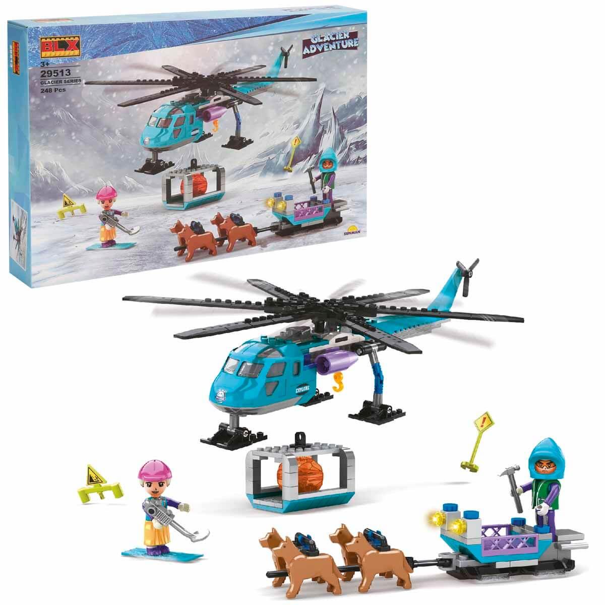 Sunman Oyuncak Glacier Keşif Helikopteri ve Kızak 29513 248 Parça 00004421