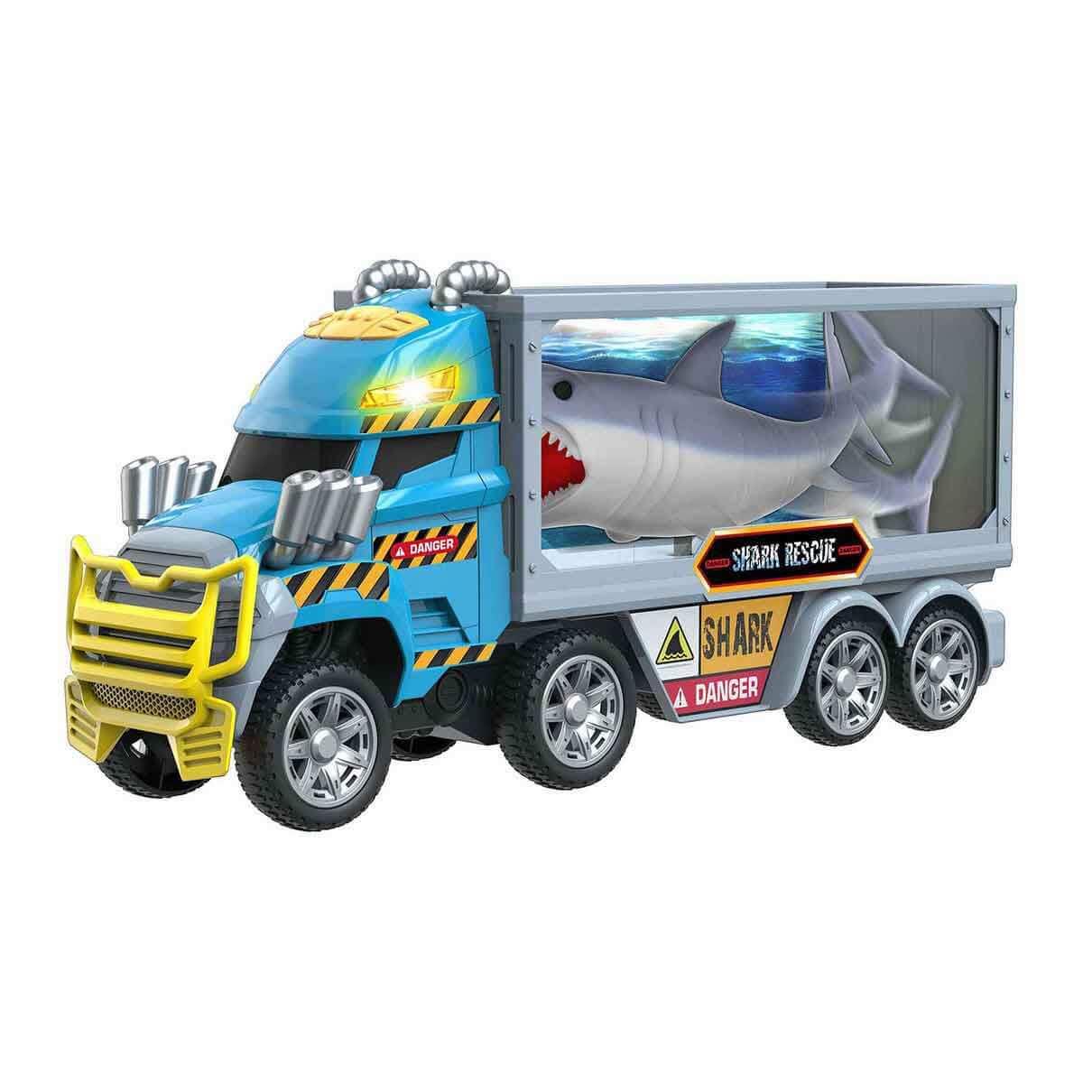 Sunman Oyuncak Işıklı Sesli Teamsterz Monster Moverz Sesli ve Işıklı Köpek Balığı Kurtarma Kamyonu 40 cm 00072841