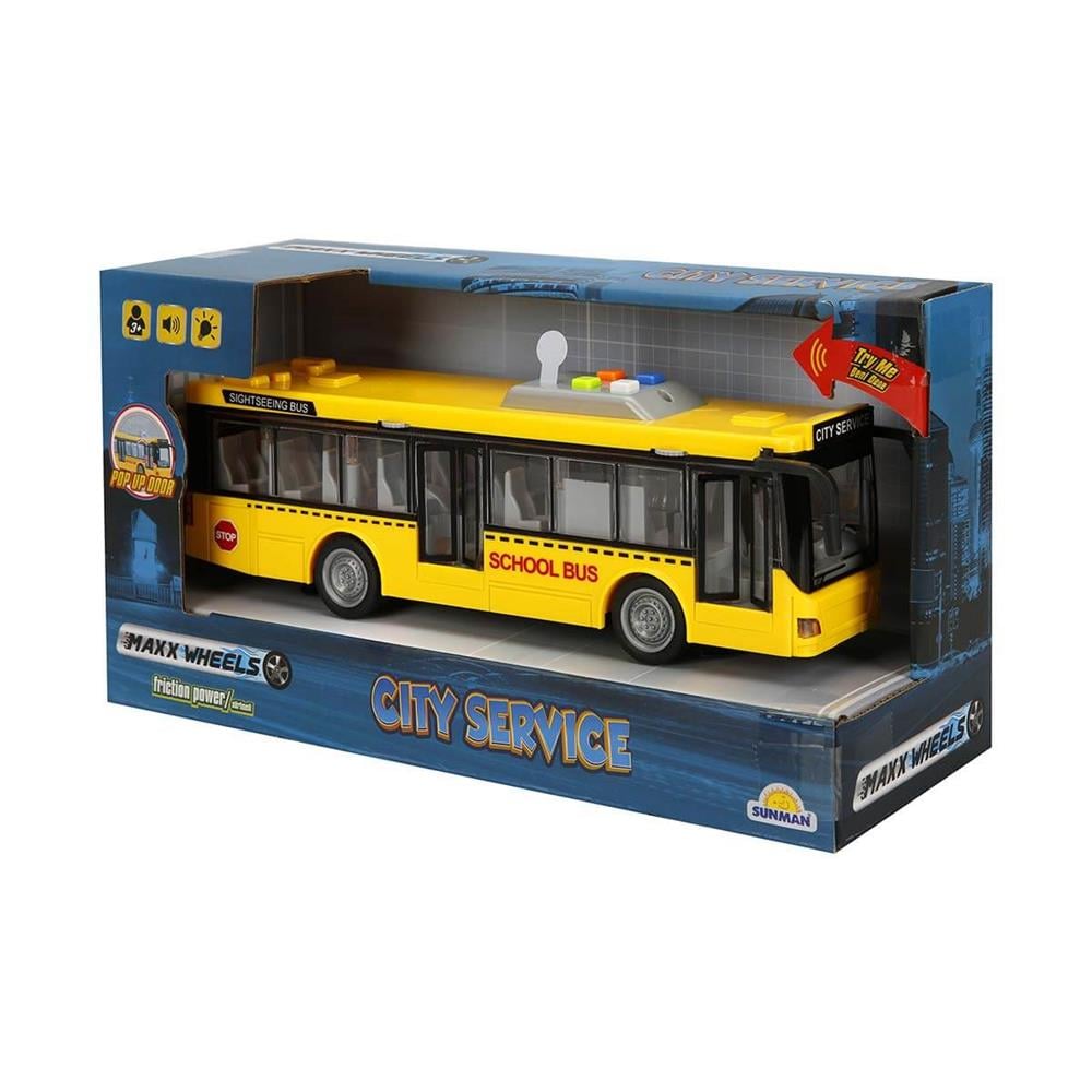 Sunman Oyuncak Maxx Wheels Sesli ve Işıklı Şehir Otobüsleri 26 cm 00003537 SUN-YFN-MXX-1/16
