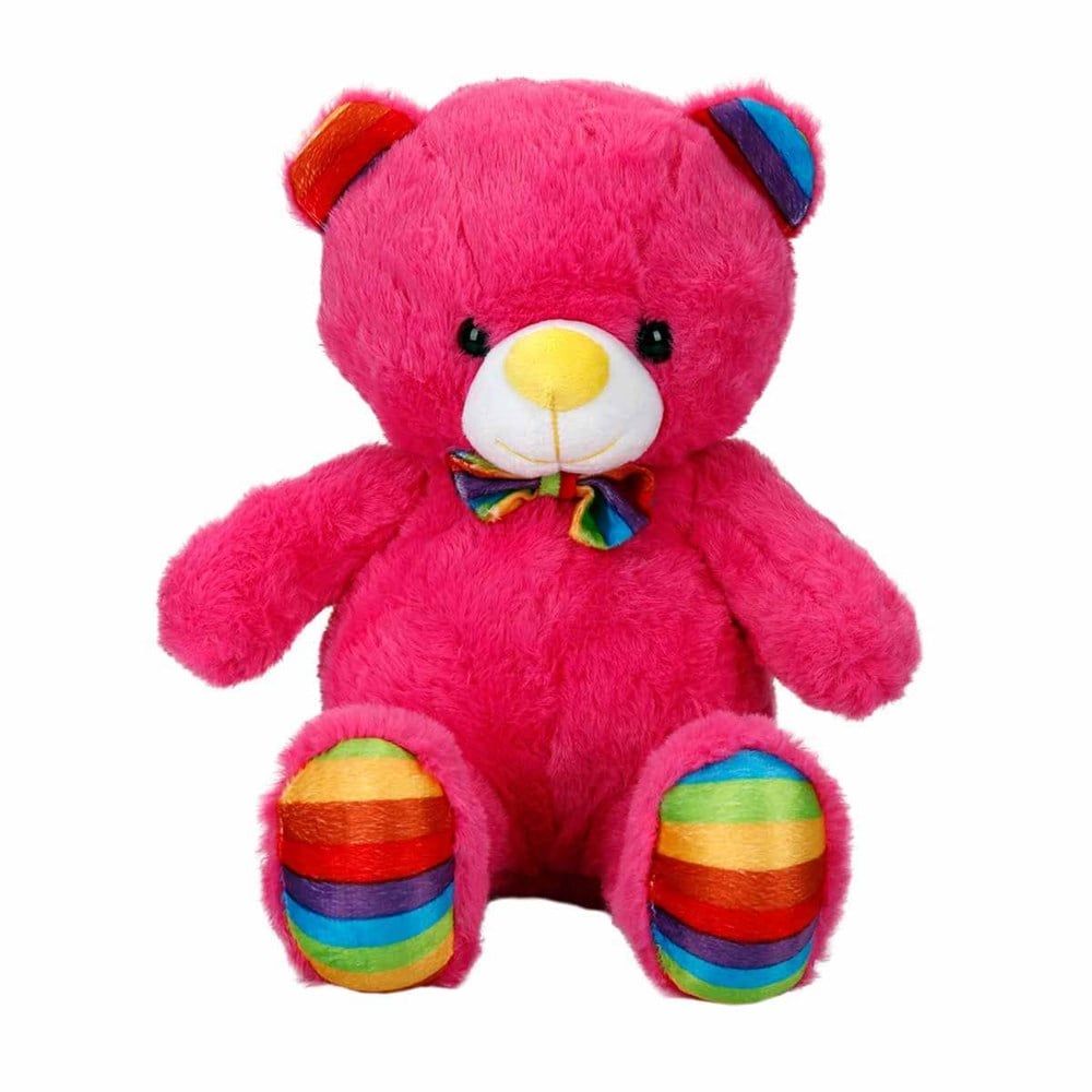 Sunman Oyuncak Peluş Ayı Renkli Kurdeleli 30 Cm 02962 SUN-JNH-PFF