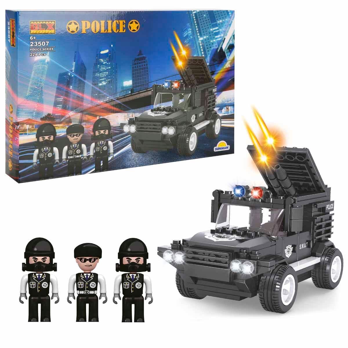 Sunman Oyuncak Police Polis Arabası ve Ekip 23507 224 Parça 00004613
