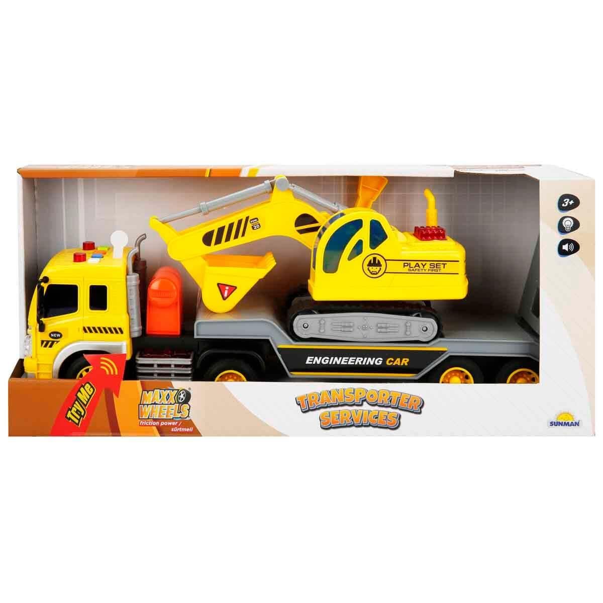 Sunman Oyuncak Sesli ve Işıklı Transporter Transporter Services Kepçe 01010570 1:20