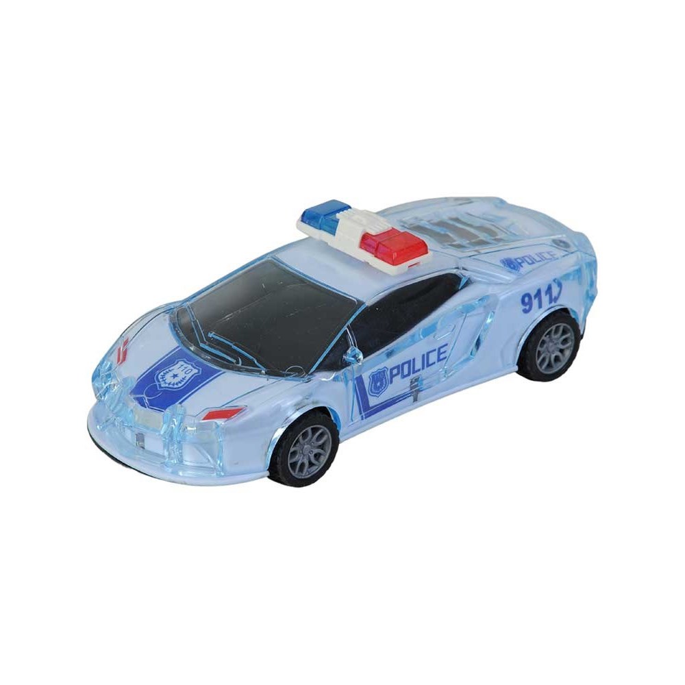 Sürtmeli Sesli Işıklı Polis Arabası 15 Cm KZL-1002