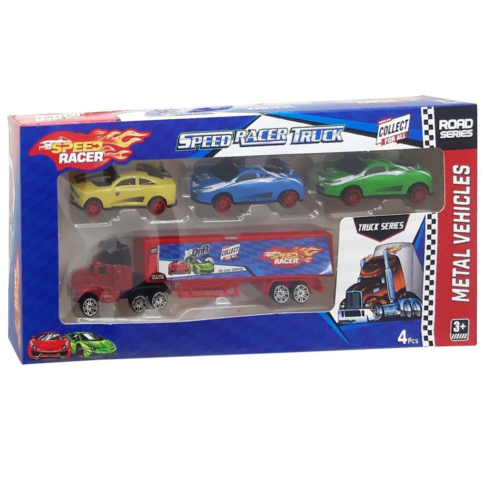 Toysan Oyuncak Tır Seti 3 Lü Metal Arabalı TOY-40